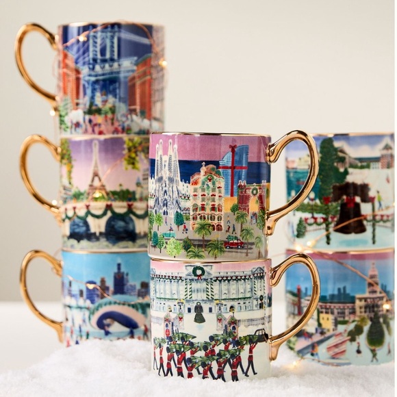 Holiday in the city mug NYC Anthropologie 2024 - Picture 10 of 13